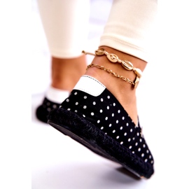 Damer Big Star Polka Dot Espadrilles JJ274867 Svart 2