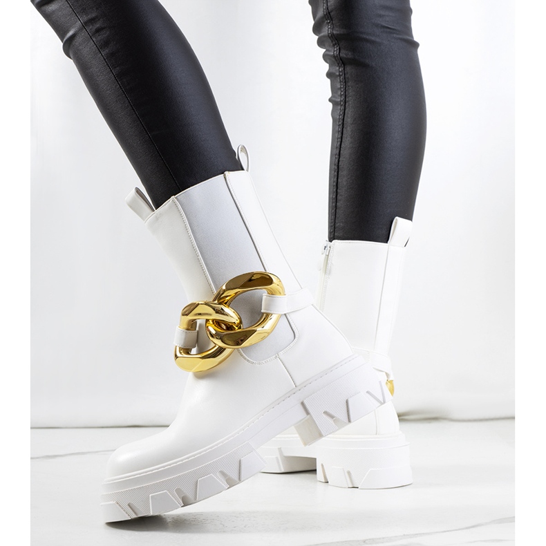 Vita Croydon-stövlar 1