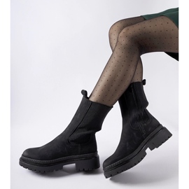 Svarta isolerade Bernardo höga stövlar 1