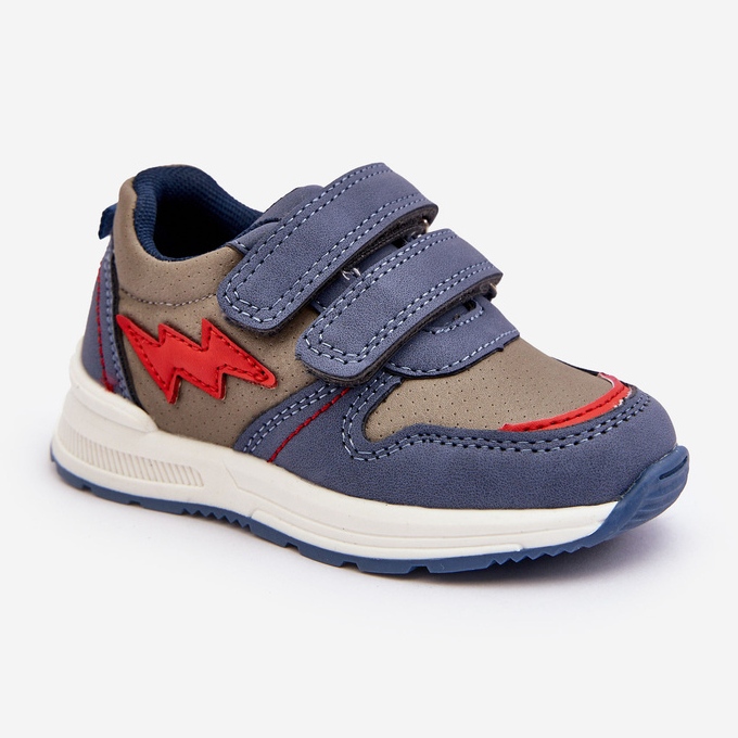 News Sportskor med kardborreband för barn Blå Hemmani 1