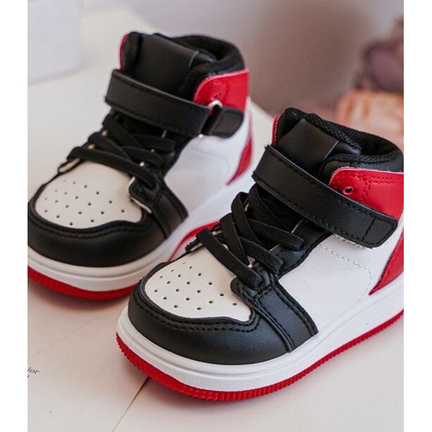 Höga barnsportskor Vita och Röda Teredite 2