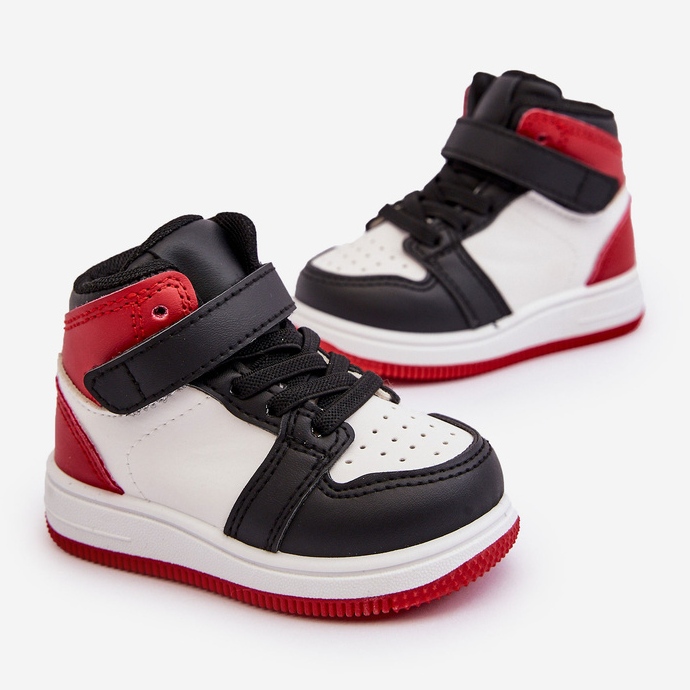 Höga barnsportskor Vita och Röda Teredite 1