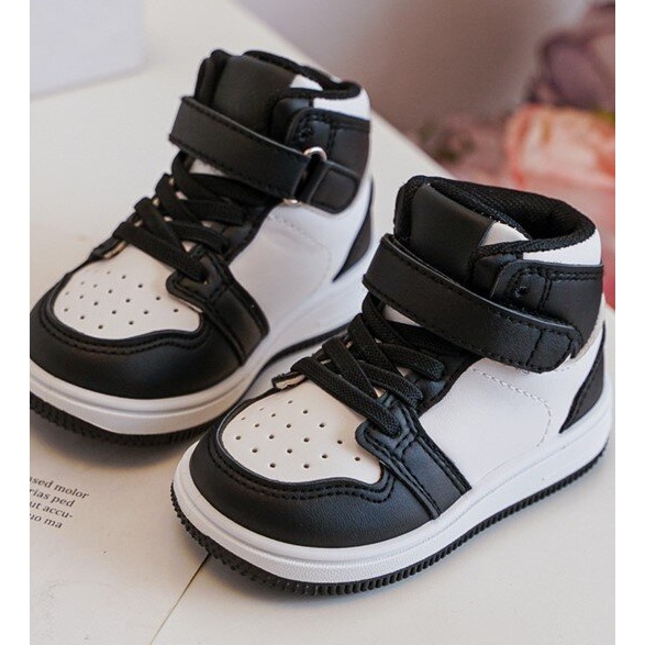 Höga barnsportskor Vita och Svarta Teredite 1