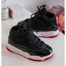 Sportsko för barn med snörning svart och röd Darina 2