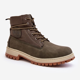 Trapper Boots för män Memory Foam Khaki Big Star KK174205 grön 1