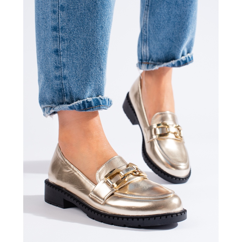 Shelovet guldskor för kvinnor gyllene 1