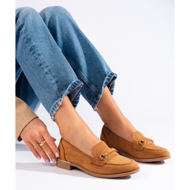 Shelovet kvinnors kamelmocka herrar brun 1