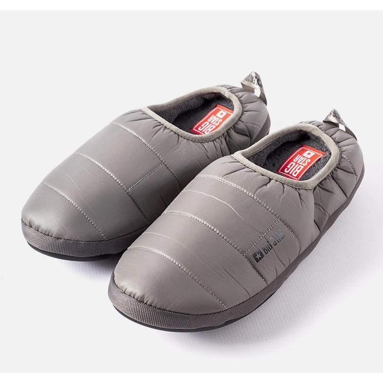 Big Star Grå isolerade herrtofflor KK174362 1