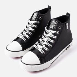 Svarta high-top herrsneakers Big star KK174346 1