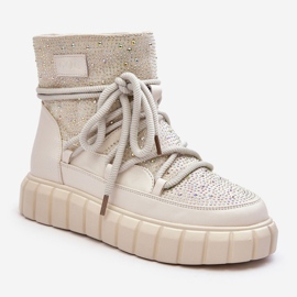 Isolerade snökängor dekorerade med strass GOE MM2N4081 Beige 1