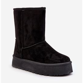 PS1 Svarta Abrams pälsisolerade snöstövlar för kvinnor 1