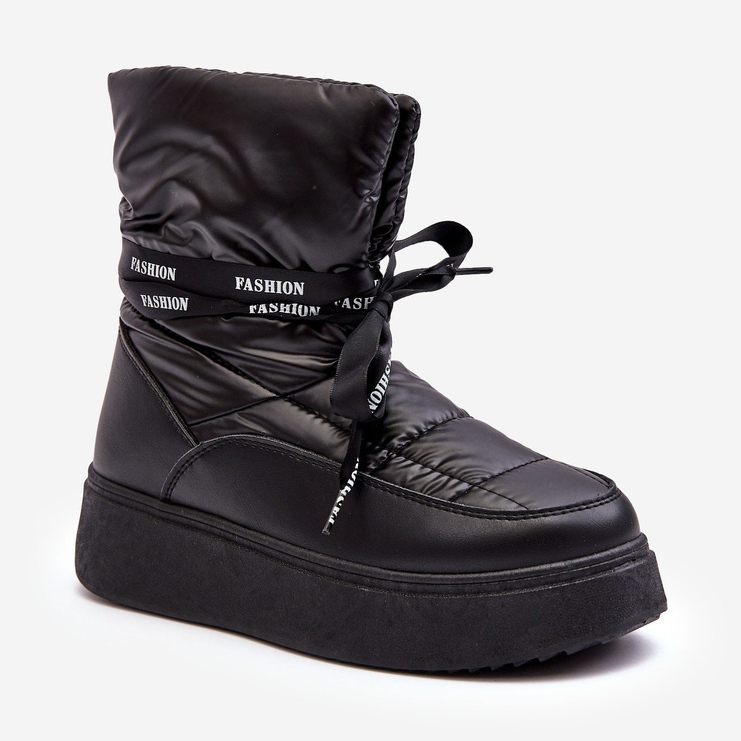 PS1 Snöskor för kvinnor med dekorativ snörning Svart Siracna 1