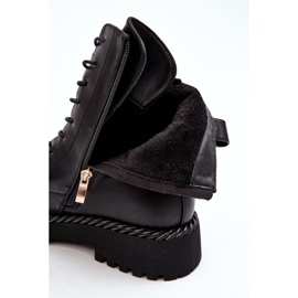 Arbetarstövlar dam med dekoration Svart S.Barski MR870-68 2