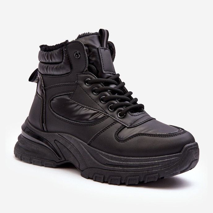 PE1 Isolerade sportskor med snörning för kvinnor Svart Dejana 1