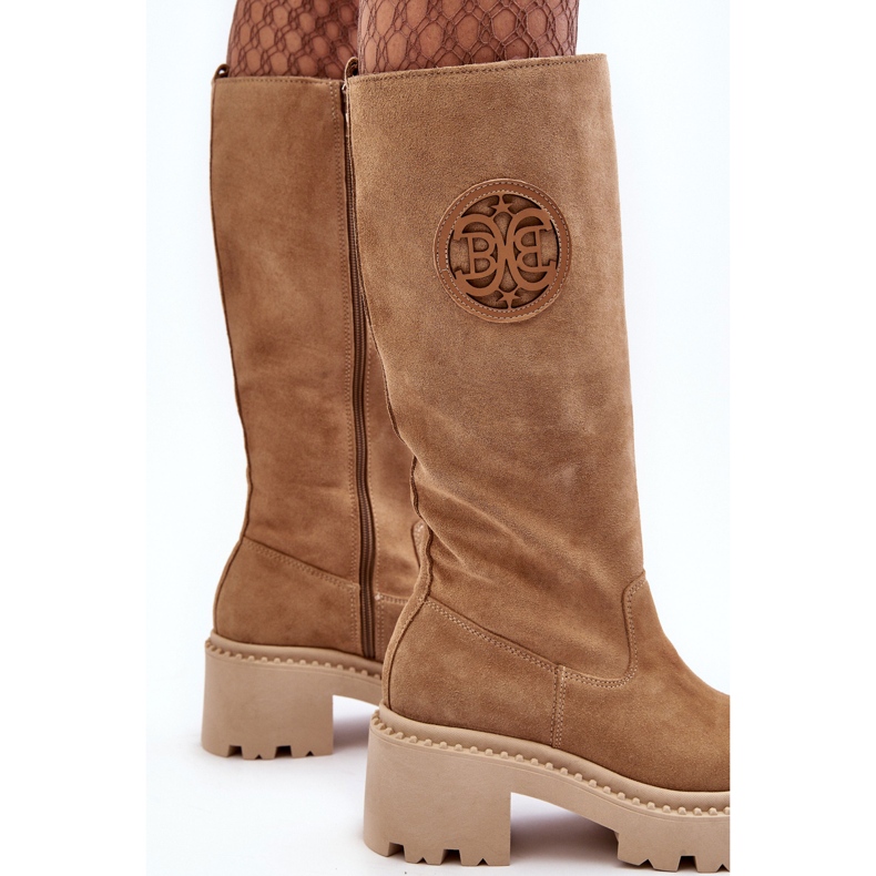 Lewski Shoes Knästövlar i mocka för dam Beige Lewski 3367 2