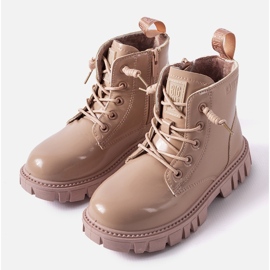 Rosa patentkängor Big Star MM374144 1