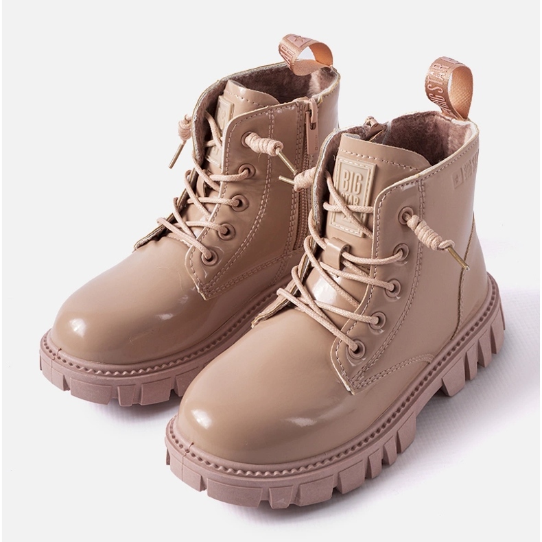 Rosa patentkängor Big Star MM374144 1