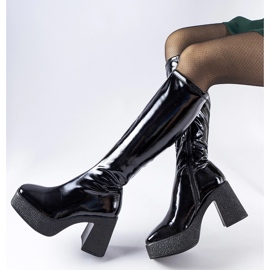 Inna Svarta patenterade Fecteau högklackade stövlar 2