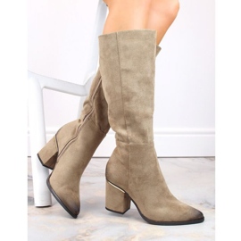 Potocki W WOL190B isolerade stövlar i mocka, beige 1