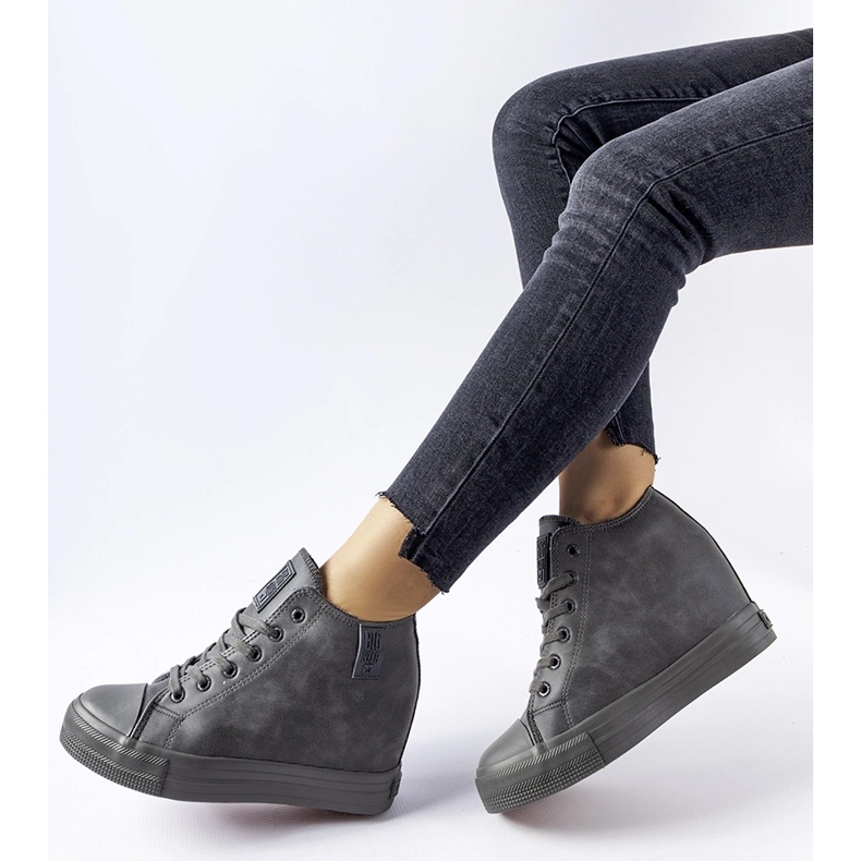 Grå Big Star MM274005 wedge sneakers 2
