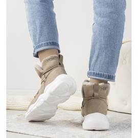 Beige snygga snöskor Big Star för kvinnor Marrero 1