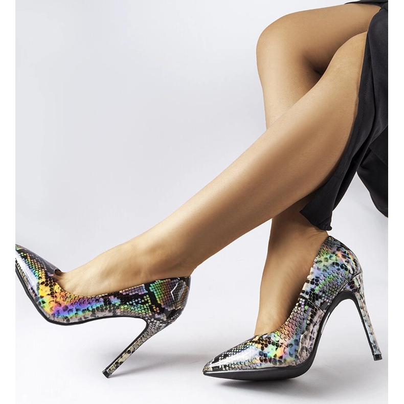 Ella silverlackade klackar silver- 1