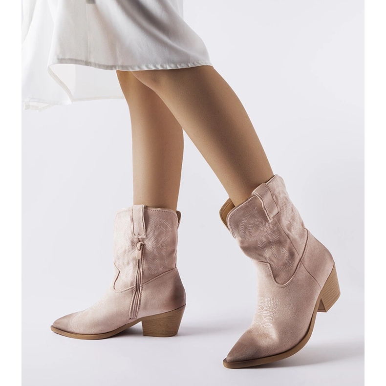 Ernestine klassiska rosa cowboystövlar 1