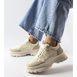 Beige chunky sneakers från Mikeladze 1