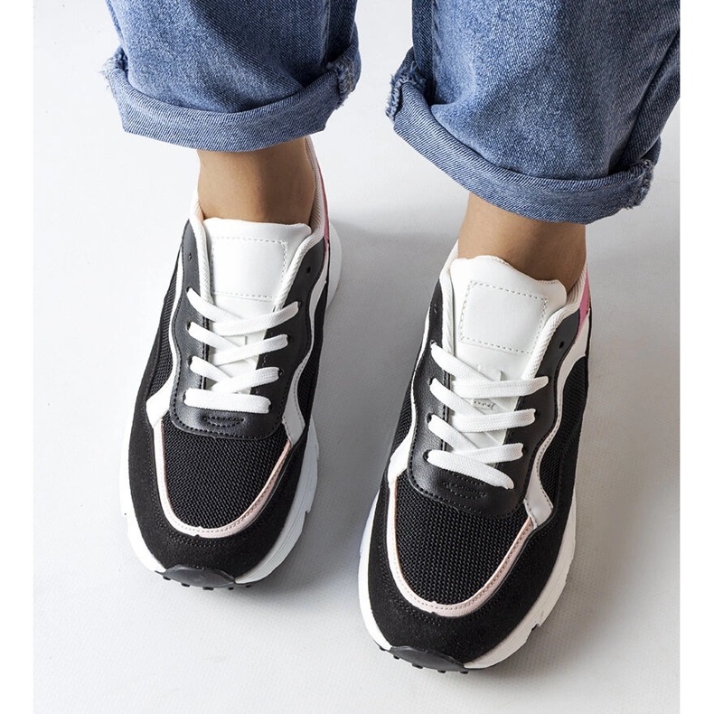 Inna Svarta och rosa sport sneakers från Fauren 1