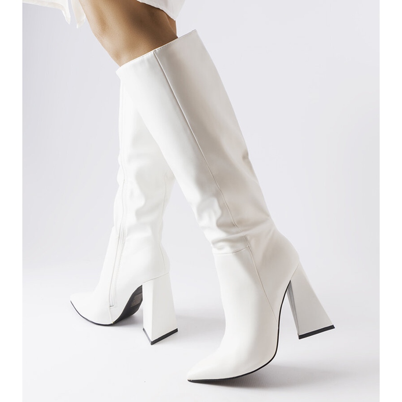 Medicina vita stövlar på stolpen 1