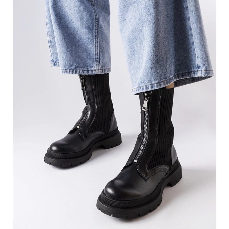 Svarta sockboots från Napolitani 1