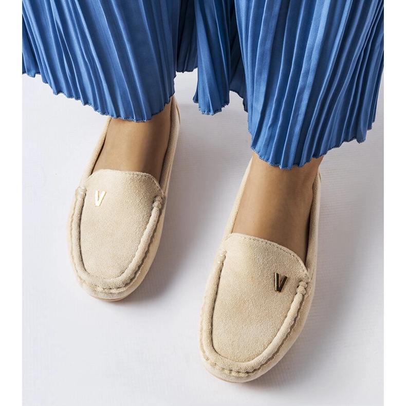 Beige loafers i ekomocka från Beltsville 1