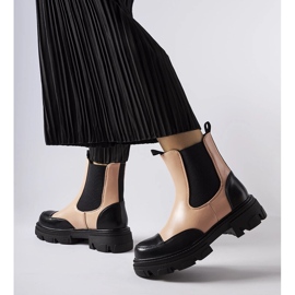 Svarta och rosa slip-on boots från Albany 1