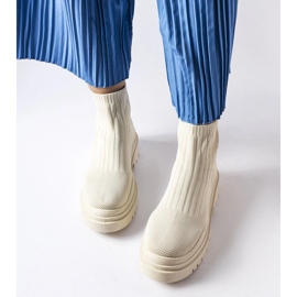 Marks beige high top sneakers 1