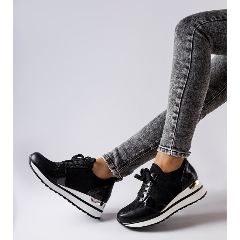 Inna Svarta wedge sneakers från Bellante 1