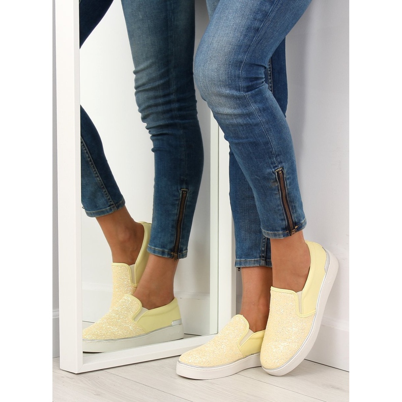 Snygg elegant slipony 788-26 Gul 1