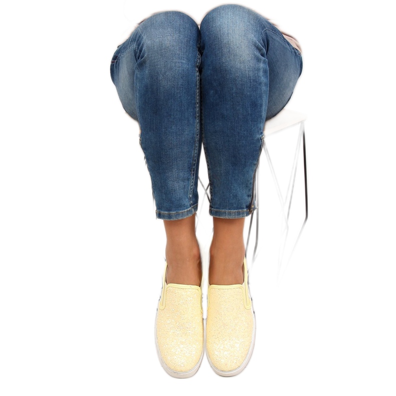 Snygg elegant slipony 788-26 Gul 2