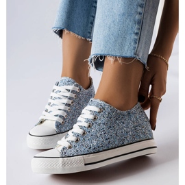 Blå sneakers med låg wedge från Garceau 1