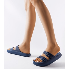 Marinblå gummisliders med spännen från Padova 1