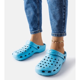 Blå skumtofflor med sluten tå från Kleist 1