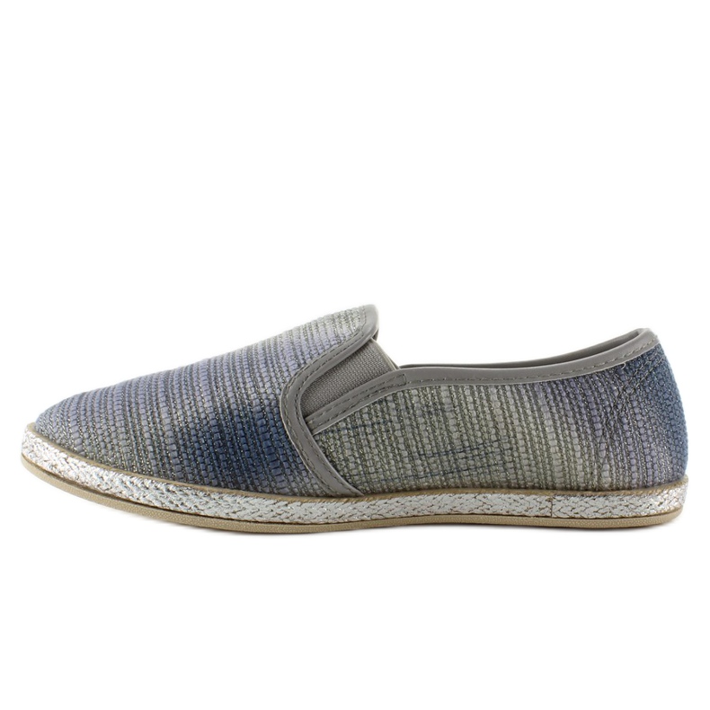 Snygga Slip-on sneakers i grå skugga blå 1