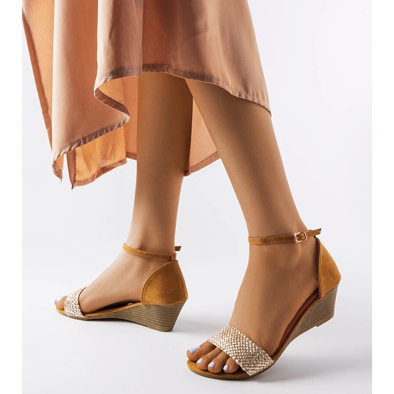 Guld Veltri kil sandaler gyllene 1