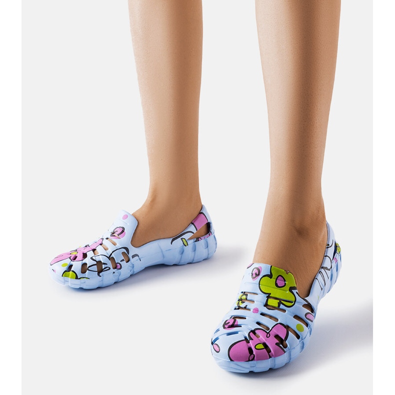 Blå gummireglage med Finley-mönster 1