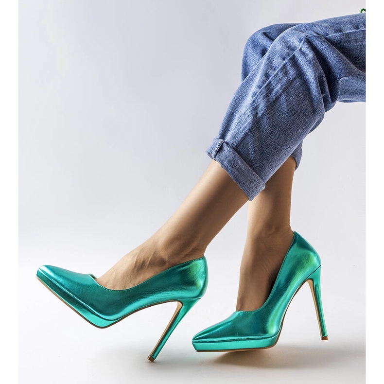 Kristin gröna spegelklackar 1