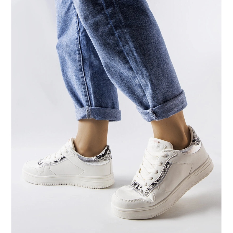 Nelma vita eko läder sneakers 2