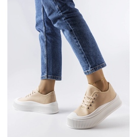 Beiga platåsneakers från Castanthei beige 1