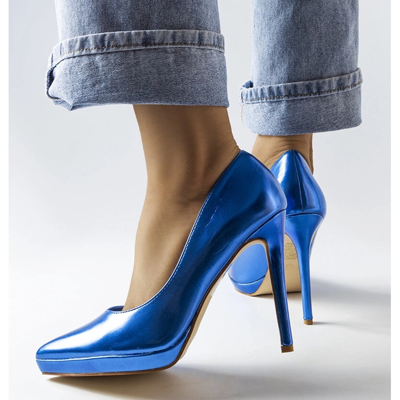 Kristin blå spegelklackar 1