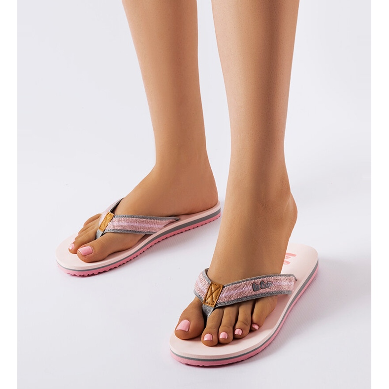 Lee Cooper ljusrosa flip-flops 1
