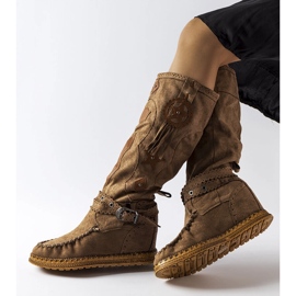 Inna Mörkbruna boho boots från Putignano 1