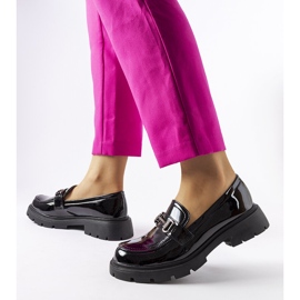 Inna Svarta patent loafers med Cantú strass 1